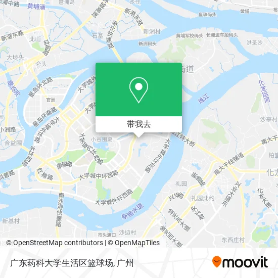 广东药科大学生活区篮球场地图