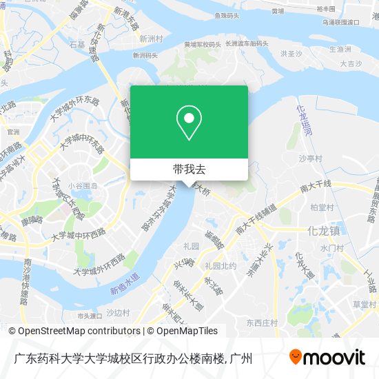 广东药科大学大学城校区行政办公楼南楼地图