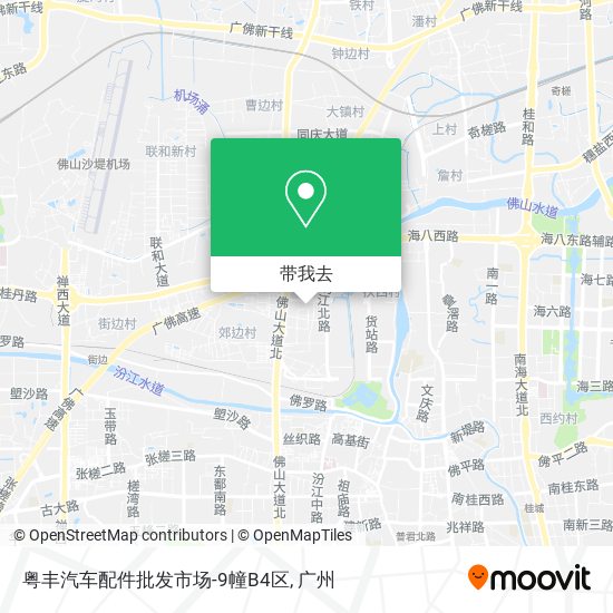 粤丰汽车配件批发市场-9幢B4区地图