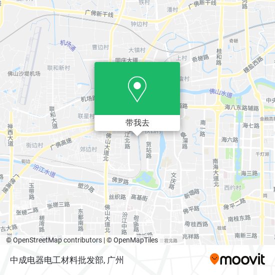 中成电器电工材料批发部地图