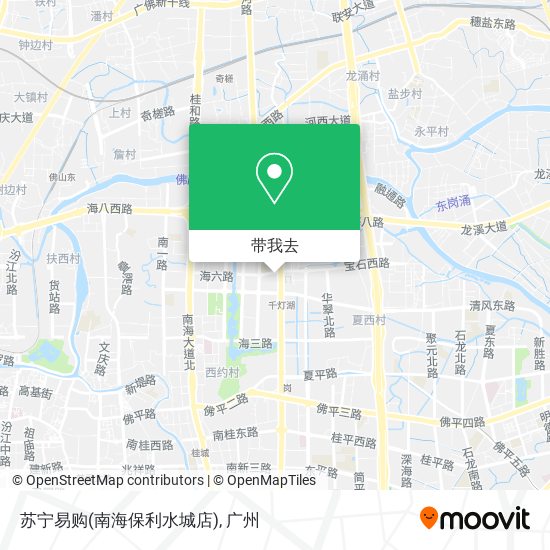 苏宁易购(南海保利水城店)地图
