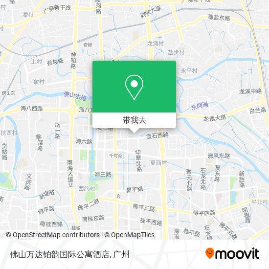 佛山万达铂韵国际公寓酒店地图
