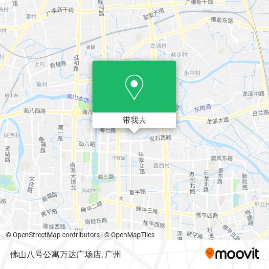 佛山八号公寓万达广场店地图