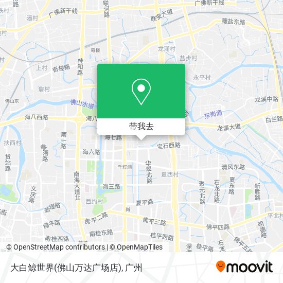 大白鲸世界(佛山万达广场店)地图