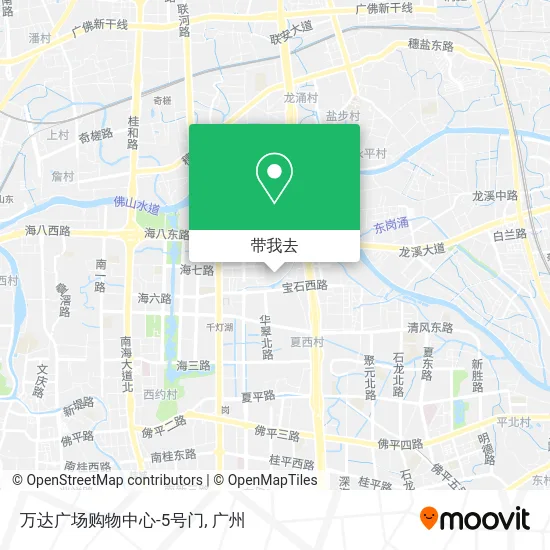 万达广场购物中心-5号门地图