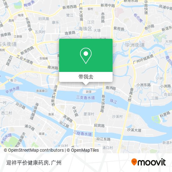 迎祥平价健康药房地图