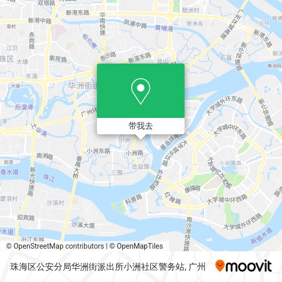 珠海区公安分局华洲街派出所小洲社区警务站地图