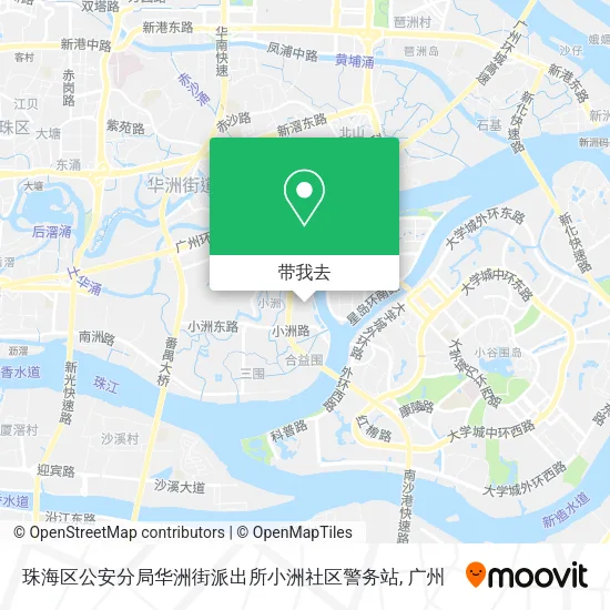 珠海区公安分局华洲街派出所小洲社区警务站地图