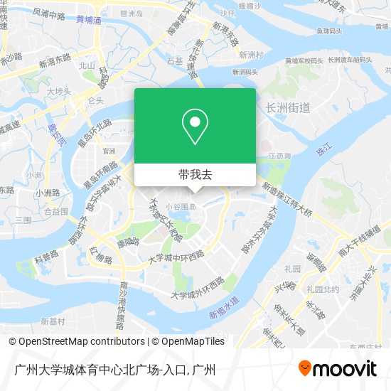 广州大学城体育中心北广场-入口地图