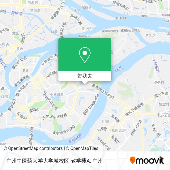 广州中医药大学大学城校区-教学楼A地图