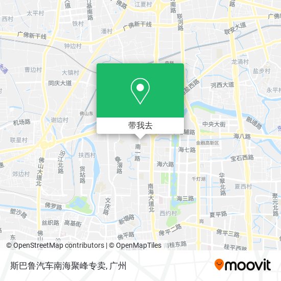 斯巴鲁汽车南海聚峰专卖地图