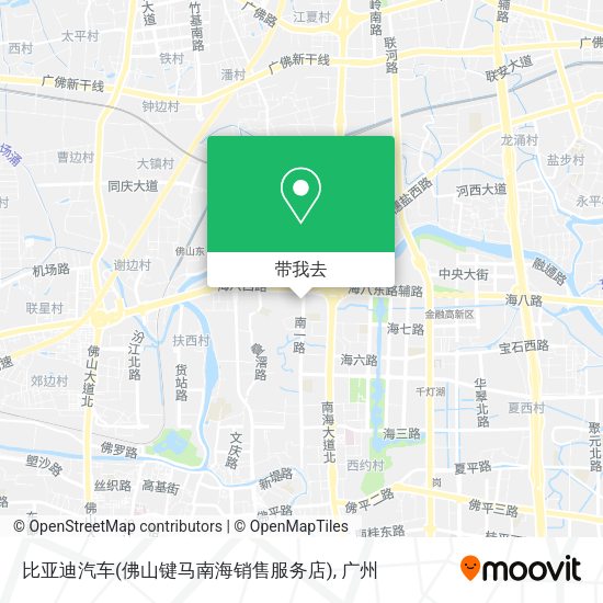 比亚迪汽车(佛山键马南海销售服务店)地图