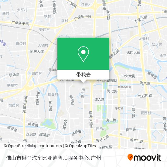 佛山市键马汽车比亚迪售后服务中心地图