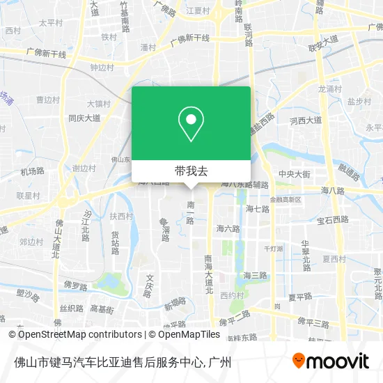 佛山市键马汽车比亚迪售后服务中心地图