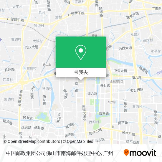 中国邮政集团公司佛山市南海邮件处理中心地图