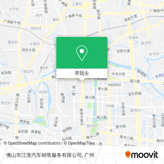 佛山市江淮汽车销售服务有限公司地图
