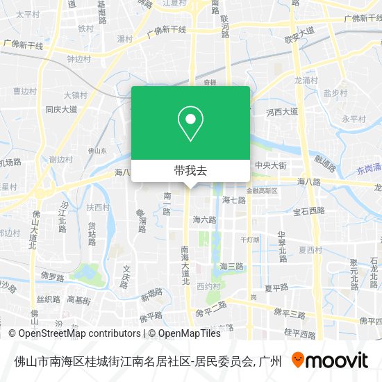 佛山市南海区桂城街江南名居社区-居民委员会地图
