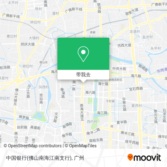 中国银行(佛山南海江南支行)地图