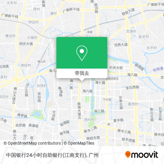 中国银行24小时自助银行(江南支行)地图