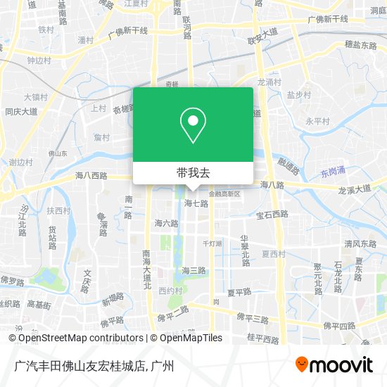 广汽丰田佛山友宏桂城店地图