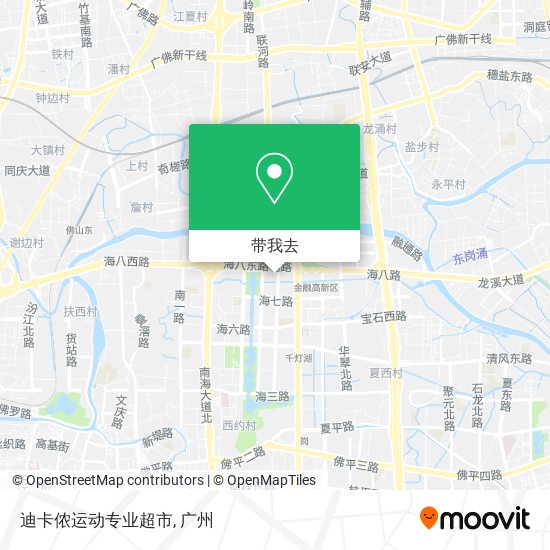 迪卡侬运动专业超市地图
