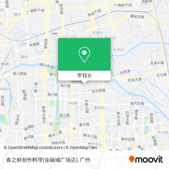 春之鲜创作料理(金融城广场店)地图