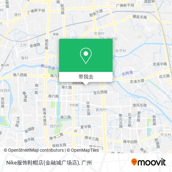 Nike服饰鞋帽店(金融城广场店)地图