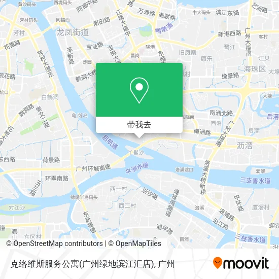 克络维斯服务公寓(广州绿地滨江汇店)地图