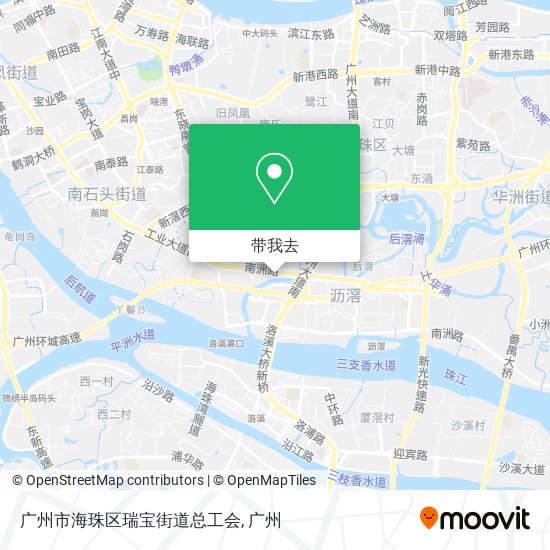 广州市海珠区瑞宝街道总工会地图