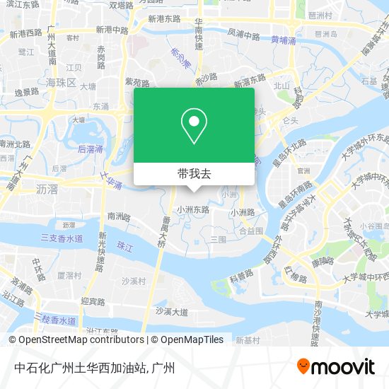 中石化广州土华西加油站地图