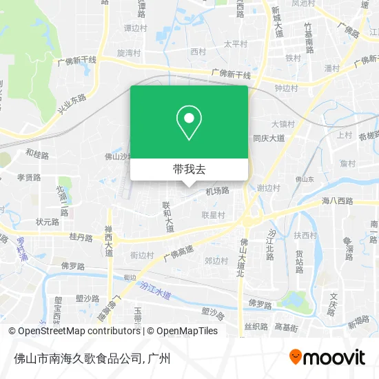 佛山市南海久歌食品公司地图