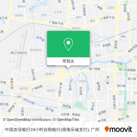 中国农业银行24小时自助银行(南海乐城支行)地图