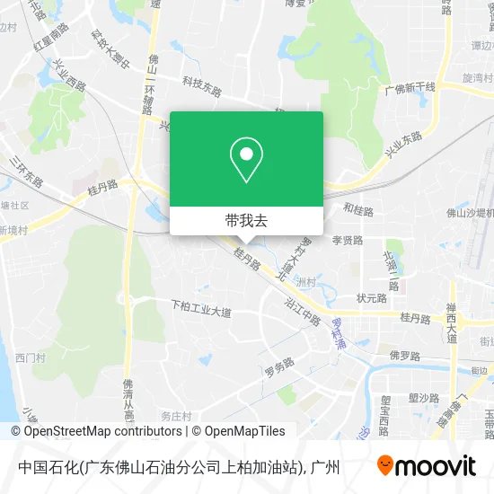 中国石化(广东佛山石油分公司上柏加油站)地图