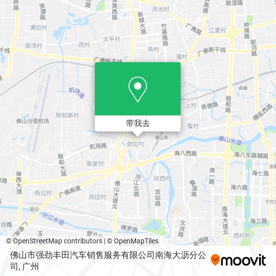 佛山市强劲丰田汽车销售服务有限公司南海大沥分公司地图