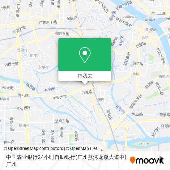 中国农业银行24小时自助银行(广州荔湾龙溪大道中)地图