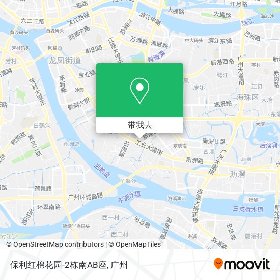 保利红棉花园-2栋南AB座地图
