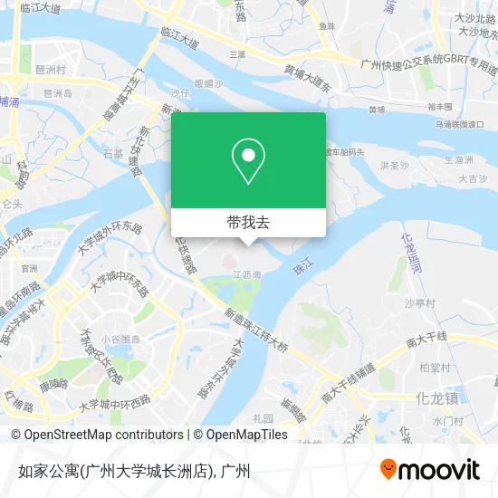 如家公寓(广州大学城长洲店)地图