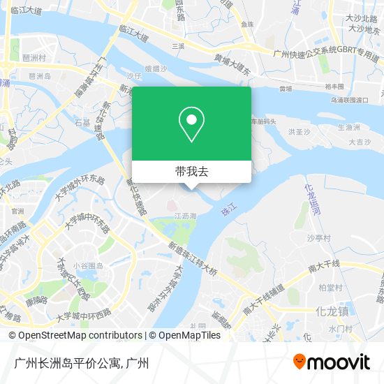 广州长洲岛平价公寓地图