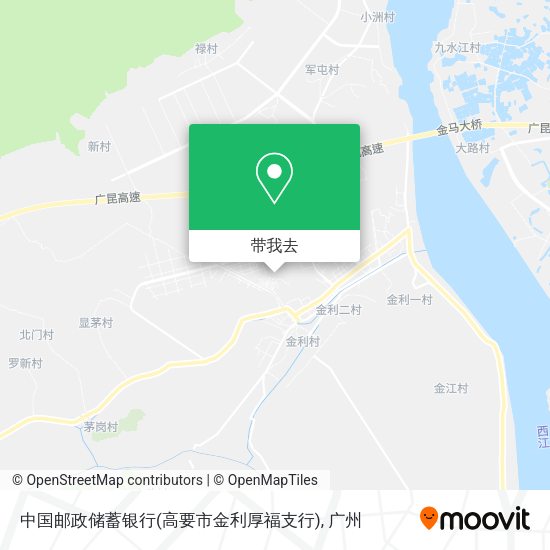 中国邮政储蓄银行(高要市金利厚福支行)地图