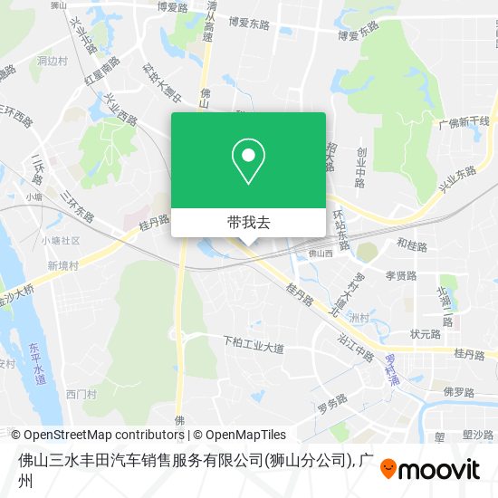 佛山三水丰田汽车销售服务有限公司(狮山分公司)地图