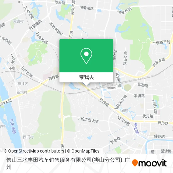 佛山三水丰田汽车销售服务有限公司(狮山分公司)地图