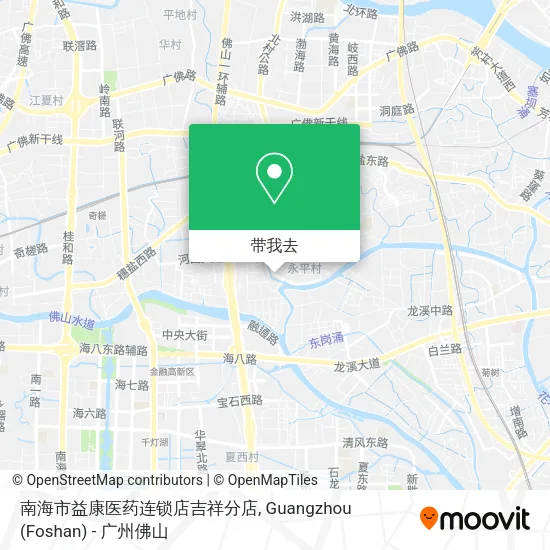 南海市益康医药连锁店吉祥分店地图
