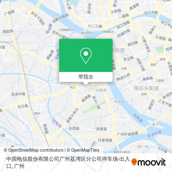 中国电信股份有限公司广州荔湾区分公司停车场-出入口地图