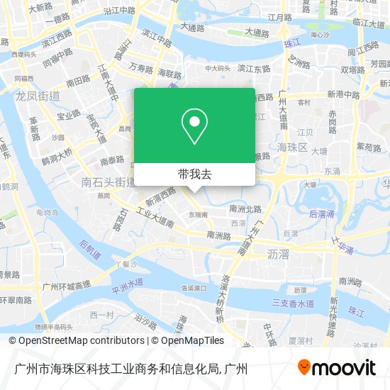 广州市海珠区科技工业商务和信息化局地图