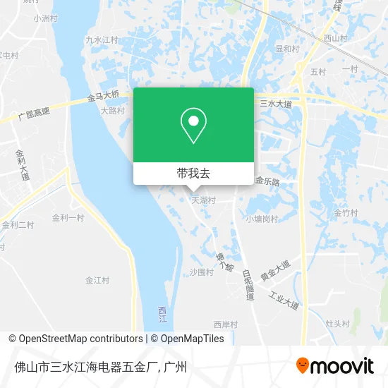 佛山市三水江海电器五金厂地图