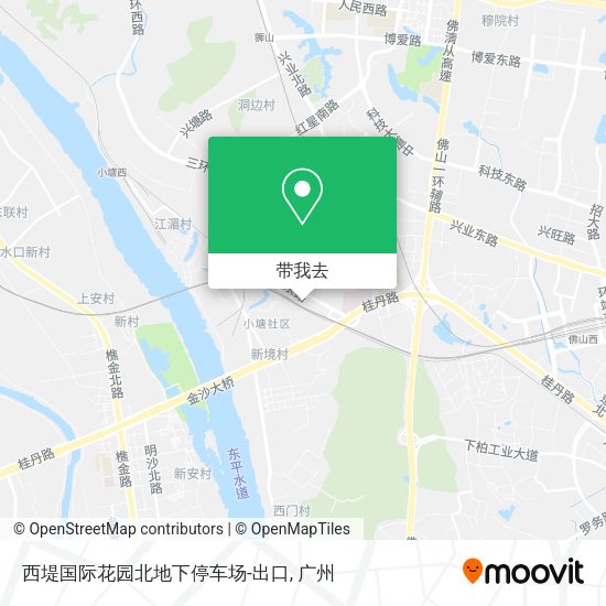 西堤国际花园北地下停车场-出口地图