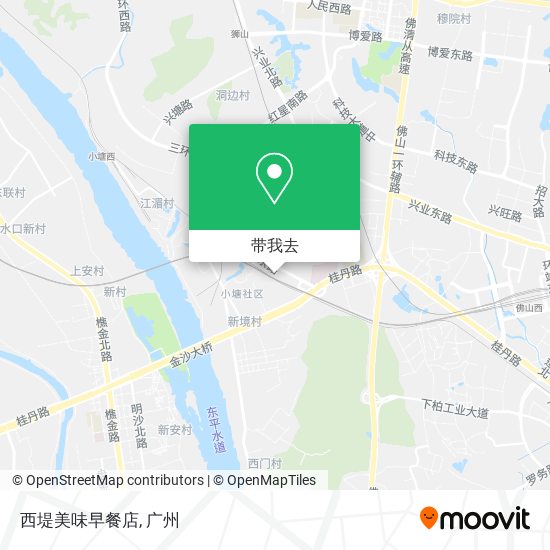 西堤美味早餐店地图