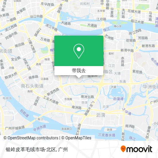 银岭皮革毛绒市场-北区地图