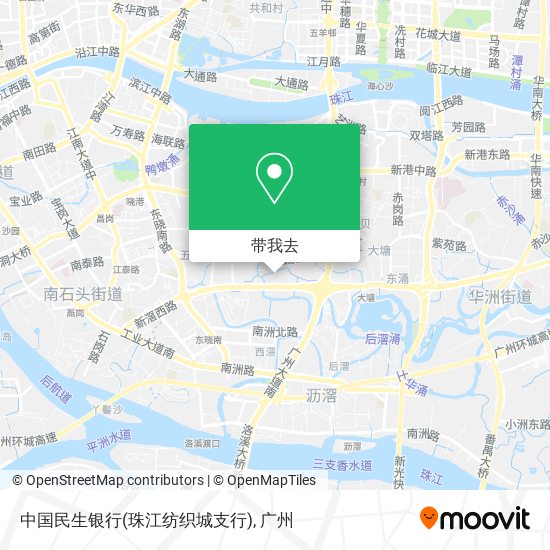 中国民生银行(珠江纺织城支行)地图