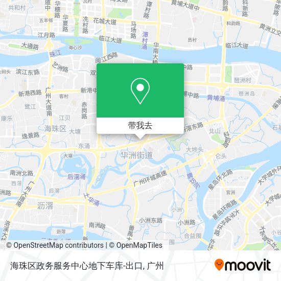 海珠区政务服务中心地下车库-出口地图